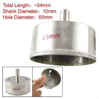 Glass Plate Silver Tone Diamond Tipped Hole Saw 65mm Diameter