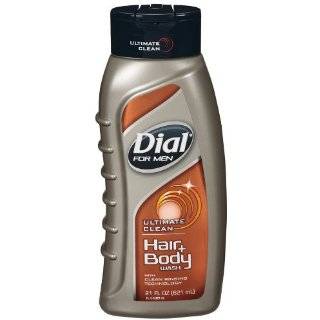 Dial for Men, Ultimate Clean Hair & Body Wash, 21 Ounce Bottles (Pack 