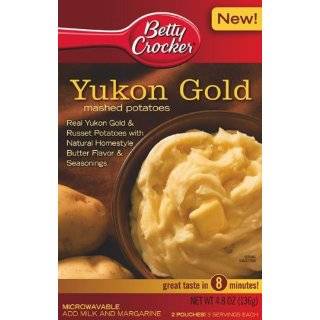 Betty Crocker Mashed Potatoes, Yukon Gold, 4.8 Ounce Boxes (Pack of 12 