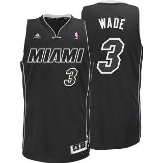  Dewayne Wade Miami Heat #3 Adidas NBA Swingman Black Gold 