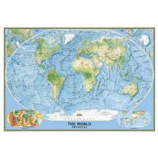 World Physical   Ocean Floor Wall Map (tubed)