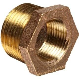Anderson Metals Brass Threaded Pipe Fitting, Hex Bushing, 1 Male x 3 