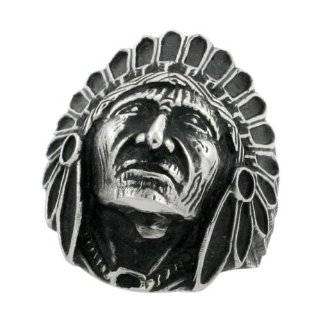  Lion Head Solid Pewter Ring, Size 5: Jewelry