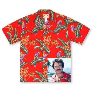  Bird Mens Hawaiian Aloha Shirt   Magnum P. I. / Tom Selleck: Clothing
