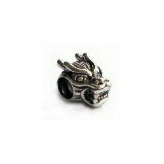 Authentic Biagi Chinese Dragon Head Bead Charm   .925 Sterling Silver 