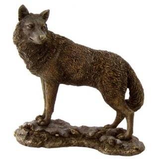 North American Wolf Statue Figure Magnificent Sculpture