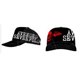 Avenged Sevenfold   Deathbat Side Logo Trucker Hat In Black