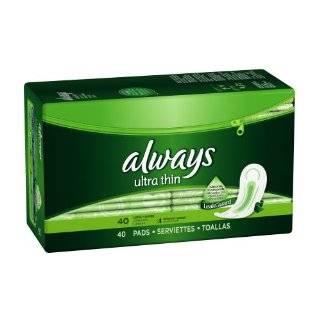 Always Ultra Long / Super Without Wings, Thin Pads 40 Count (Pack of 3 