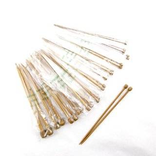  9 Single Point Bamboo Knitting Needles Set: Arts, Crafts 