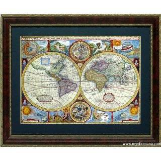 Framed Old World Map, Antique Cartography By John Speed