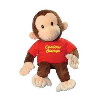  Russ Berrie Curious George with Red Shirt 16 Plush: Toys 
