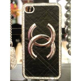   Diamond Luxury Chanel Brown Color with Gold Logo Case for Iphone 4,4s