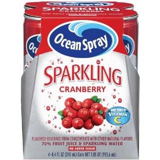 Ocean Spray Sparkling Cranberry, 4   8.4 Ounce per Pack, (Pack of 6)