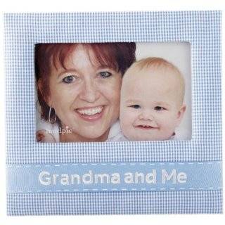   Pie Baby Lil Buddy Blue Gingham Fabric Photo Frame, Grandma and Me