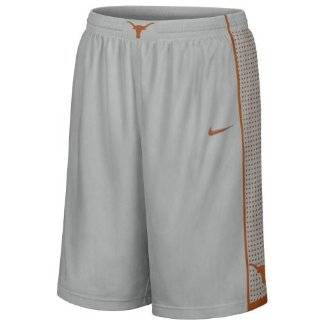 Texas Longhorns Grey Screened College Replica Basketball Shorts By 