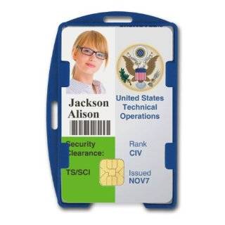  Rigid Open Faced Black Single ID Card Holder: Office 