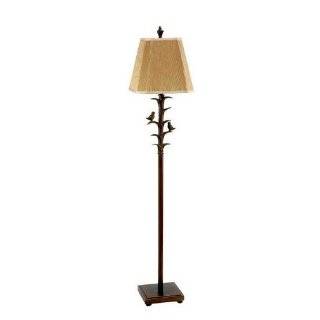Bronzed Bird on branch Floor Lamp