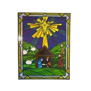   Club Pack of 24 Nativity Christmas Window Cling Sheets: Home & Kitchen