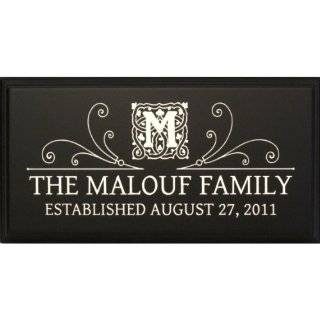 Decorative Wood Sign Plaque Wall Decor Personalized with Family Name 