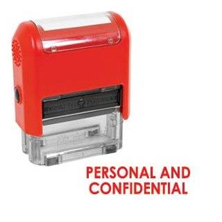  PERSONAL AND CONFIDENTIAL Self Inking Rubber Stamp   Red 
