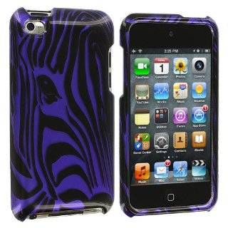 Purple Zebra Face 2d Hard Snap on Crystal Skin Case Cover Accessory 