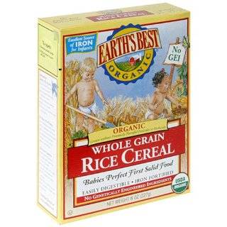 Earths Best Organic Whole Grain Rice Cereal, 8 Ounce Box (Pack of 12)