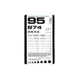 Grafco Pocket Size Plastic Eye Chart, 6 3/8 x 3 1/2 Model # 1243