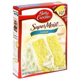 Betty Crocker Supermoist Cake Mix, Lemon, 18.25 Ounce Boxes (Pack of 