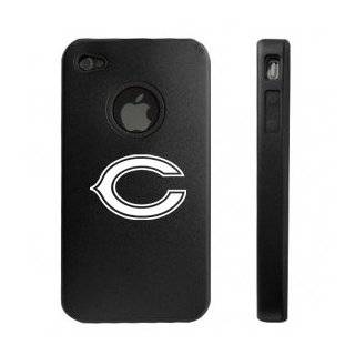 Apple iPhone 4 4S 4G Black Aluminum & Silicone Case Chicago Bears