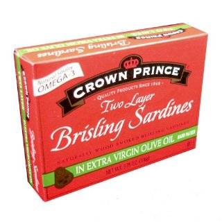 Crown Prince Brisling Sardines in Extra Virgin Olive Oil, 3.75 Ounce 