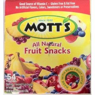 Motts All Natural Fruit Snacks, 54 Pouches (Fruit Snacks, All Natural 
