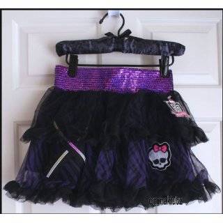 Monster High Draculaura Plaid Skirt with Lace Overlay and Decorative 