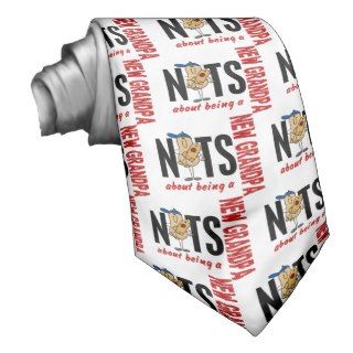 Nuts About Being A New Grandpa 1 Red Necktie