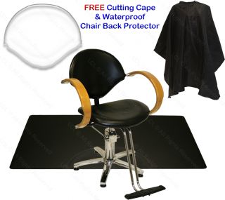 Hydraulic Barber Chair Natural Oak Arms Mat Hair Styling Beauty Salon Equipment