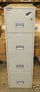 Used Schwab 5000 Fireproof File Cabinet 4 Drawers Letter Size Locking