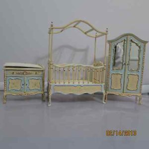 Bespaq Dollhouse Miniature Hand Painted Baby Nursery Room