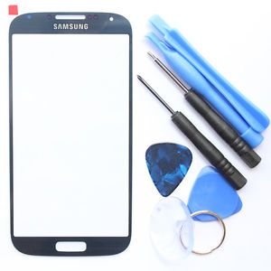 Blue Front Screen Glass Lens Replacement for Samsung Galaxy S4 SIV I9500 Tools