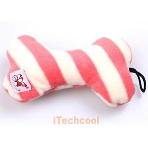 Pet Dog Puppy Cat Animal Squeaky Squeaker Sound Toy Chews Cotton Wool Bone Hot