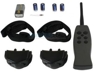 Multi Functional Shock Vibra Remote Pet Dog Training Collar for 2 Dogs