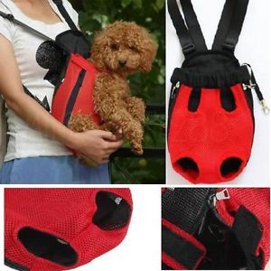 Soft Breath Nylon Pet Dog Cat Carrier Backpack Sling Tote Front Net Bag Travel M