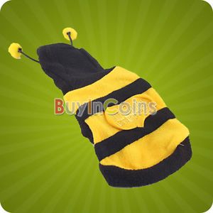 Cute Bumble Bee Dog Pet Apparel Halloween Costume Clothes Bumblebee Dress Up