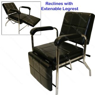 Reclining Shampoo Chair with Adjustable Leg Rest Barber Beauty Salon Equipment