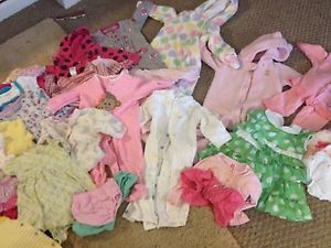 70 Piece Baby Girl Clothing Lot All 3 6 Months and 6 Months GUC No Reserve