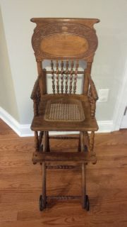 Antique Vintage High Chair Combo Baby Stroller