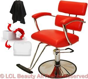 New Professional Red Hydraulic Barber Chair Styling Hair Beauty Salon Equipment
