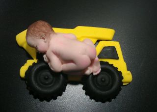 Fondant Edible Baby Tonka Toy Truck Cake Toppers Favors Decorations Baby Shower