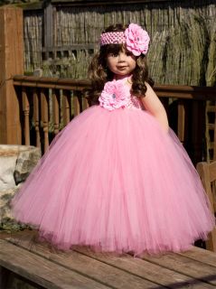 Baby Toddler Tutu Dress Skirt Full Poofy Flower Girl Fairy Age Newborn 1 2 3 4 5