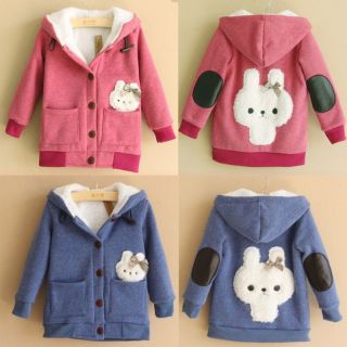 New Kids Clothes Cute Girls Pure Color Winter Thick Top Coats Snowsuits Sz3 8Y