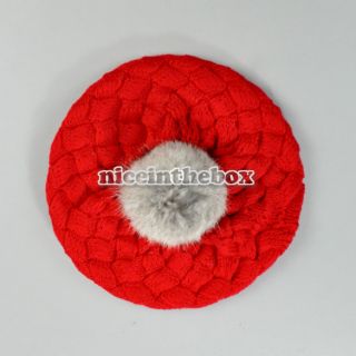 New Cute Baby Kids Girls Boys Winter Knit Crochet Beanie Hat Gift 3Colors N98B