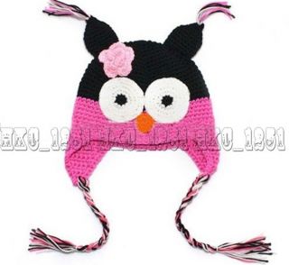 For 6 18Month Baby Fashion Gorgeous Toddler Child Photograph Owls Knit Hat Cap